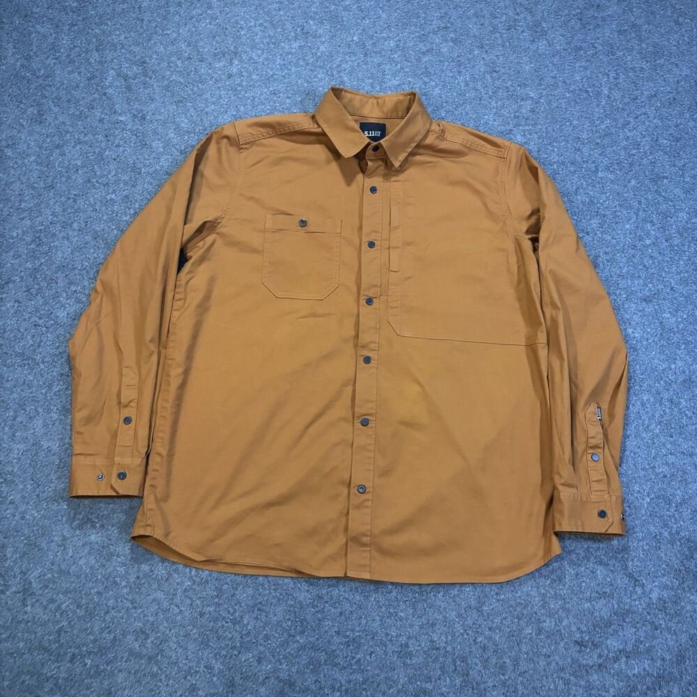 5.11 Tactical Snap Button Up Shirt Men’s Size XL Long Sleeve Performance Orange
